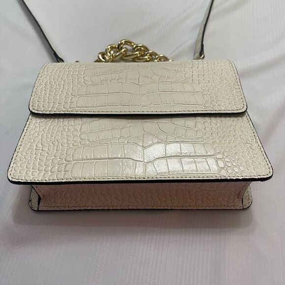House of Harlow 1960 Handbag Croc Embossed Italian Leather Ivory - Picture 4 of 14